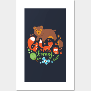 I love forest animals! Cute Forest Shirts & Gifts for Nature Lovers Posters and Art